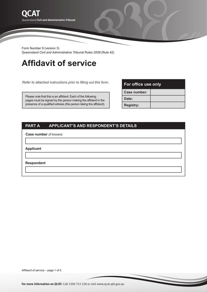 What is a Sworn statement of Service?